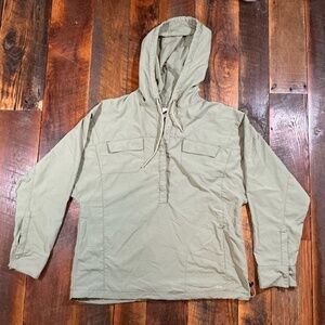 Mountain Khakis Anorak Pullover Hoodie Jacket Green Outdoor Large